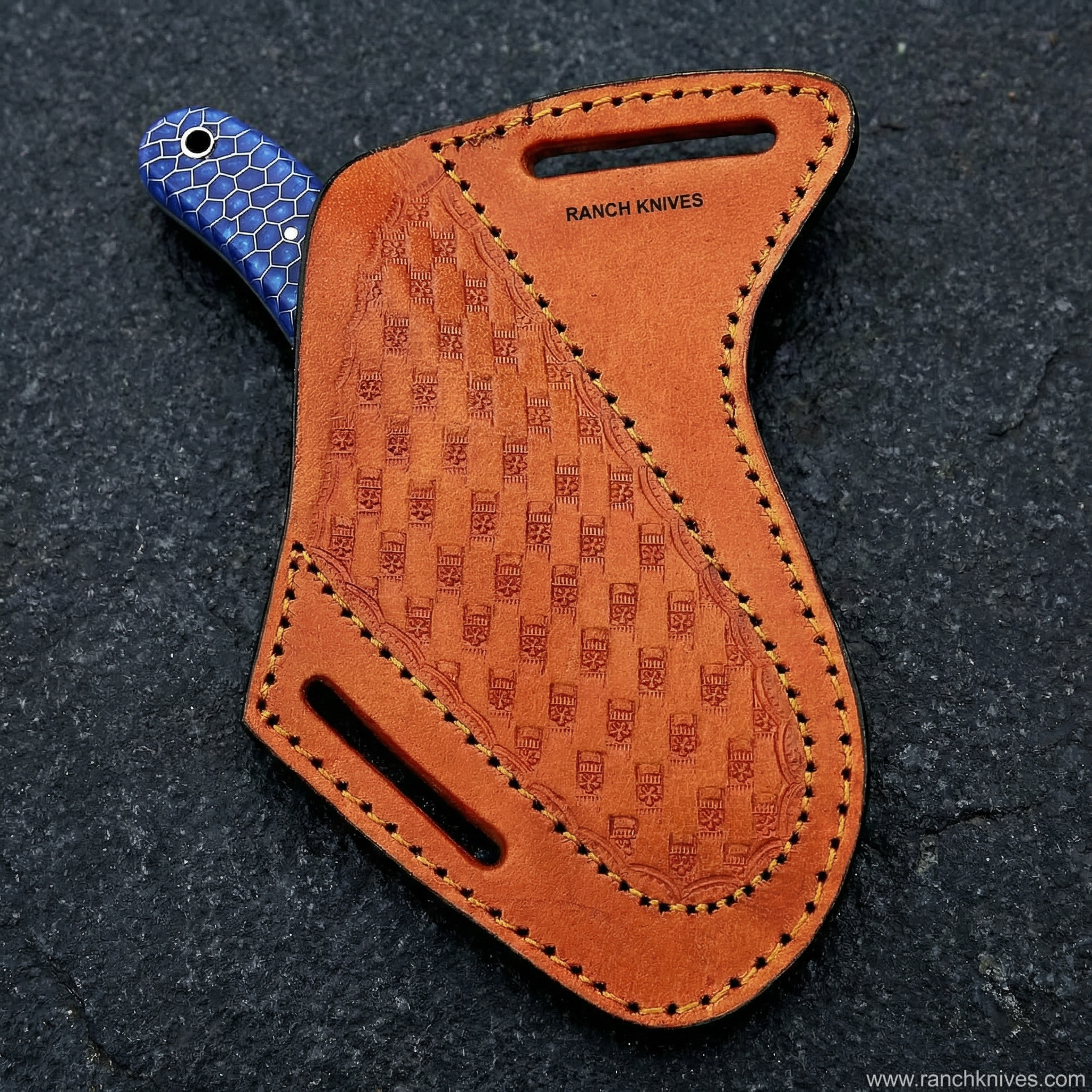 Hand-Forged 7" Cowboy Knife | 3" High Carbon Rasp File Steel | Hybrid Pine Cone Resin Handle & Leather Sheath